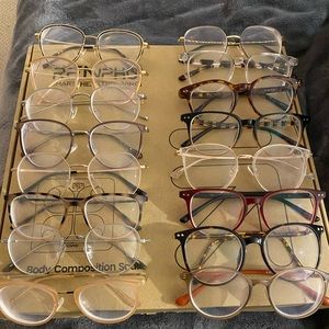 16 pairs of eyeglasses (frames)